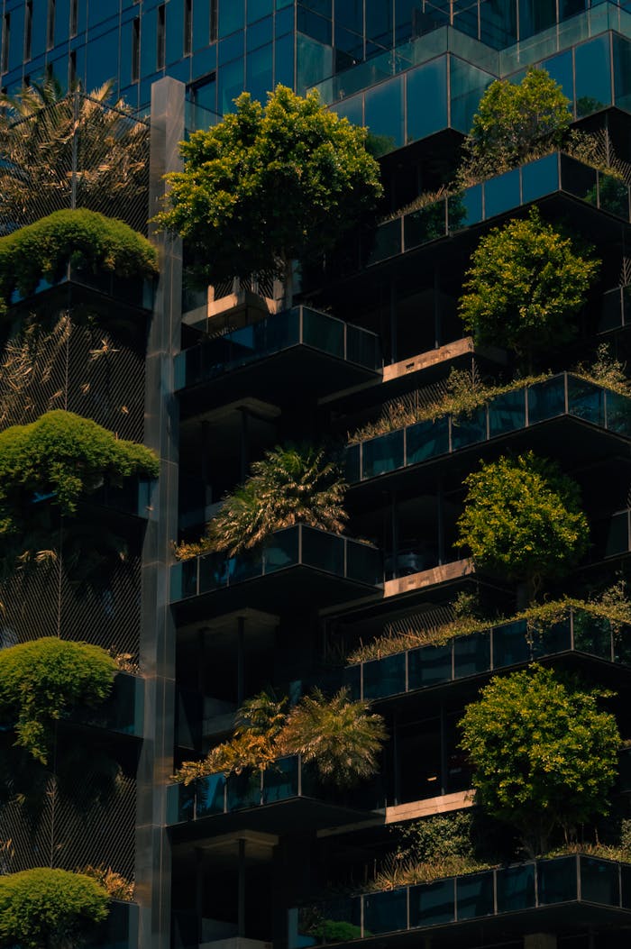 services-05 Innovative urban architecture with green vertical garden on building facade showcasing modern environmental design.